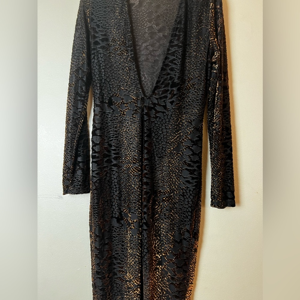 Animal print body on dress